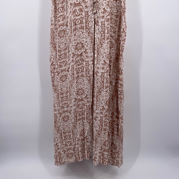 Tan Patterned Maxi Dress Honey Belle Sz S Sleeveless Sumer Hi Lo Style NWT NEW - Picture 8 of 12